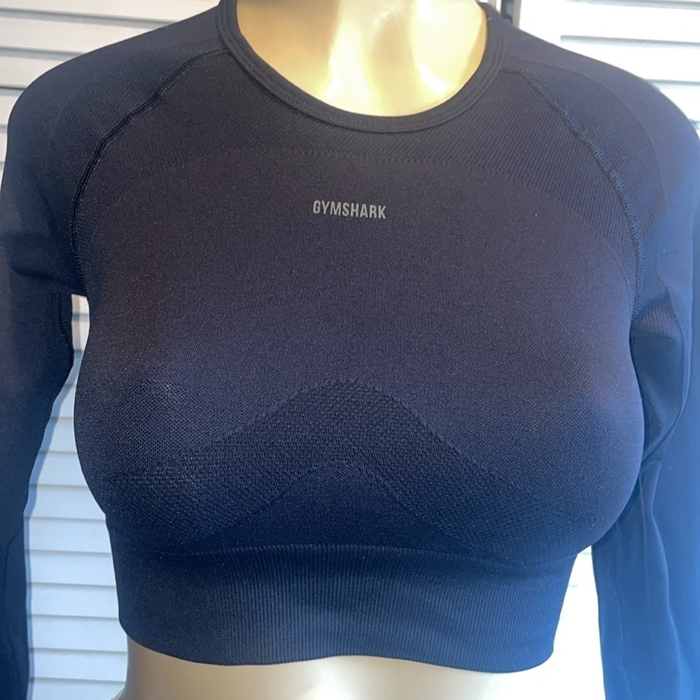 Gymshark FLEX SPORTS LONG SLEEVE CROP TOP size Small. - Picture 6 of 9